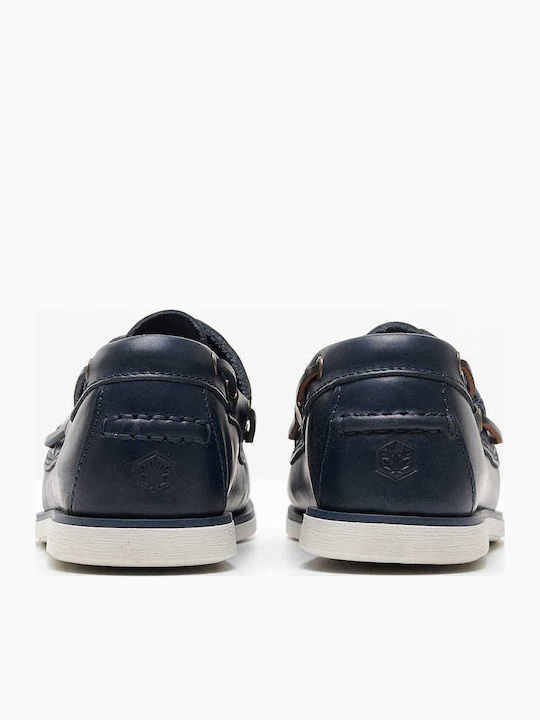 Δερμάτινα Ανδρικά Boat Shoes σε Μπλε Χρώμα