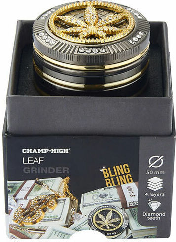 Champ Grinder Bling Leaf 50mm