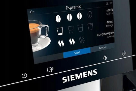 Siemens Automatic Espresso Machine 1500W Pressure 19bar with Grinder Black TP703R09