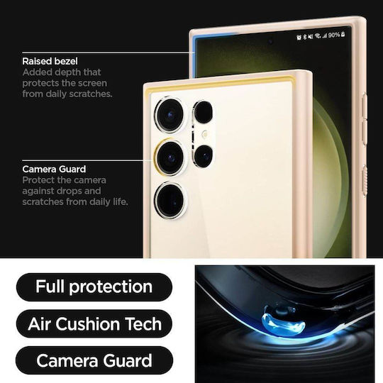Spigen Ultra Hybrid Back Cover Plastic 2mm Sand Beige (Galaxy S23 Ultra)