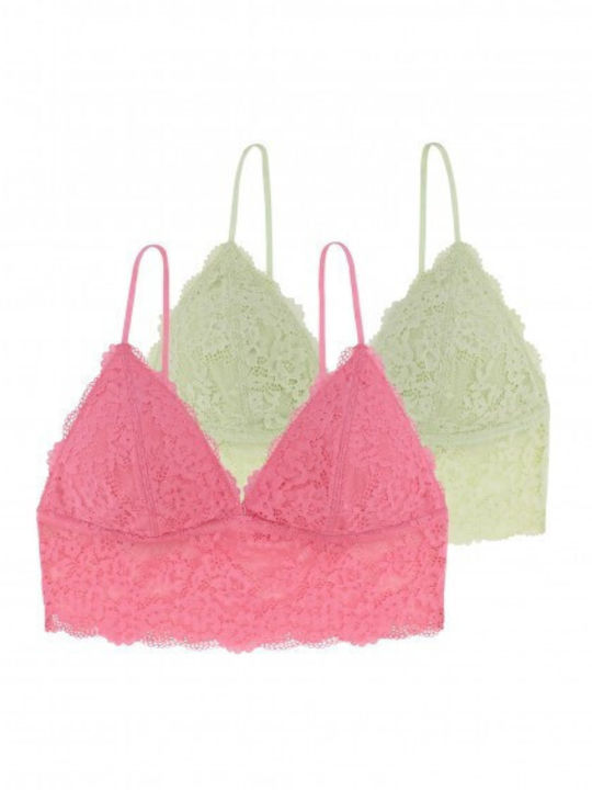 Dorina Women's Bralette Bras Pink/Green 2Pack