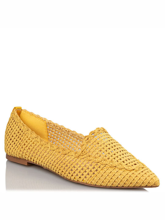 Envie Shoes Γυναικείες Μπαλαρίνες Μυτερές σε Κίτρινο Χρώμα