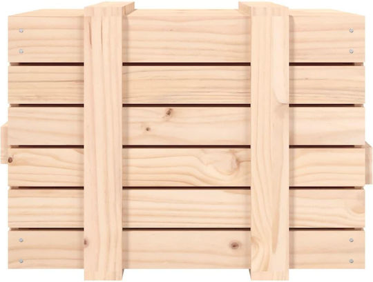 vidaXL Дърво Кутия за съхранение с капак Кафяв 58x40.5x42см 1бр