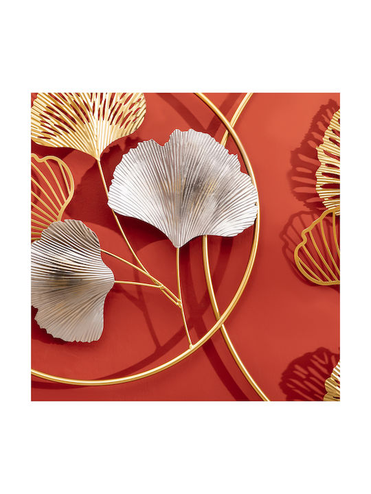 HomCom 3D Gold Wall Decor Made of Metal 138x70cm