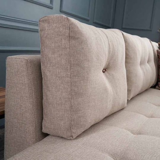 Manama Corner Couch Bed with Right Corner Cream 280x206x85 cm