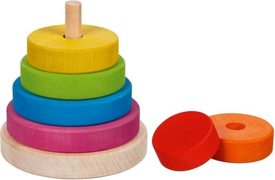 Goki Stacking Toy Stacking Tower made of Wood for 24++ Months