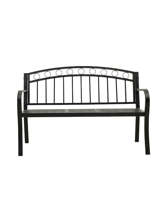 Bench Outdoor Metal Black 120x51x60cm