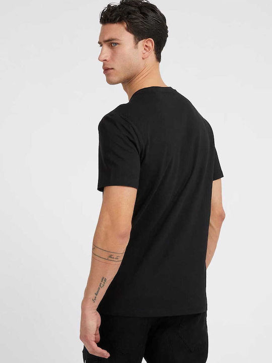 Guess Men's T-Shirt with Logo Black