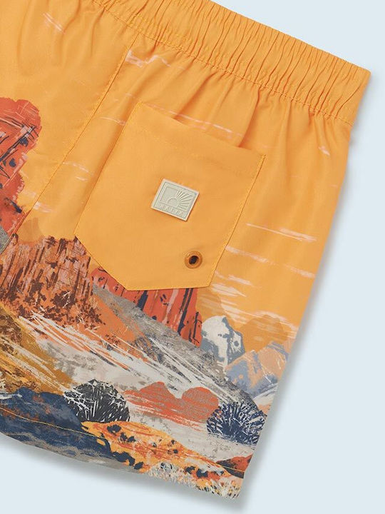 Mayoral Kids Swimwear Swim Shorts Orange