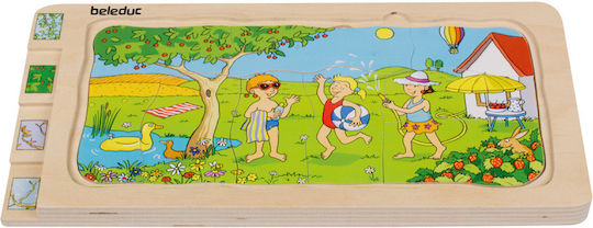 Lemnos Puzzle pentru Copii 4 Anotimpuri 36buc Beleduc