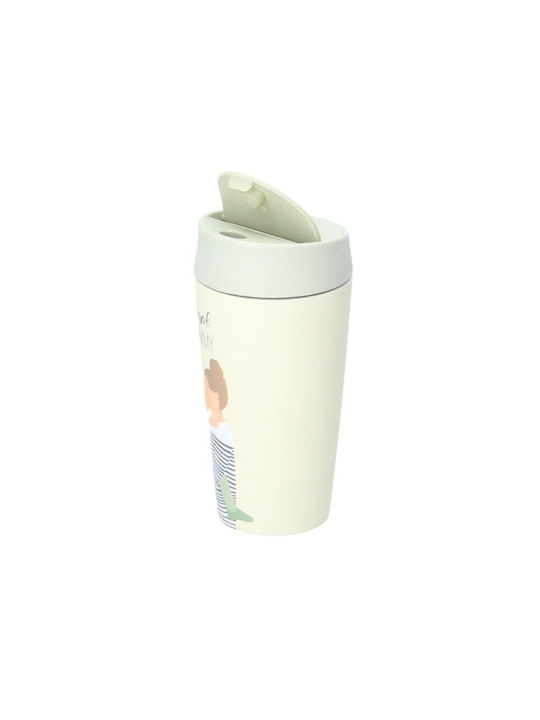 Chic Mic Blessed Mommy Becher Bamboo mit Deckel Beige 420ml