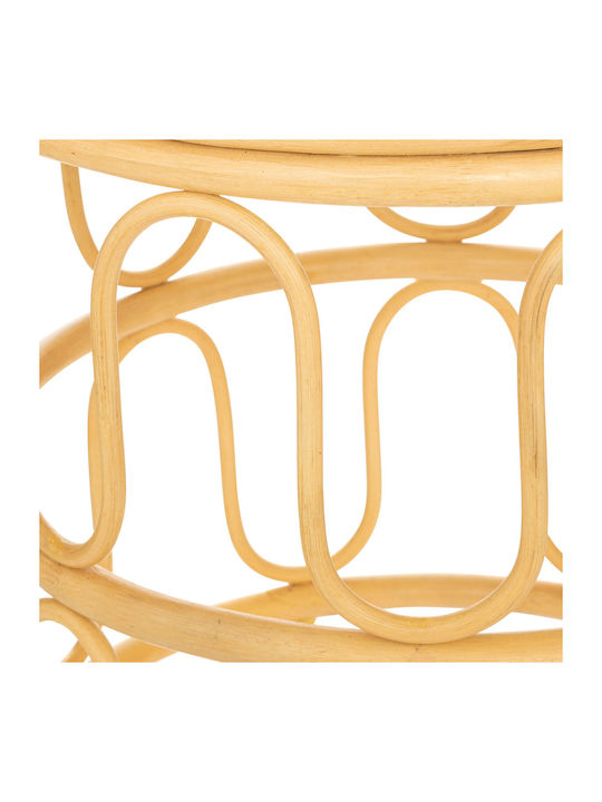 Round Zigon Set Henriette made of Beige Bamboo 2 Pieces M40xL40xH40.3cm