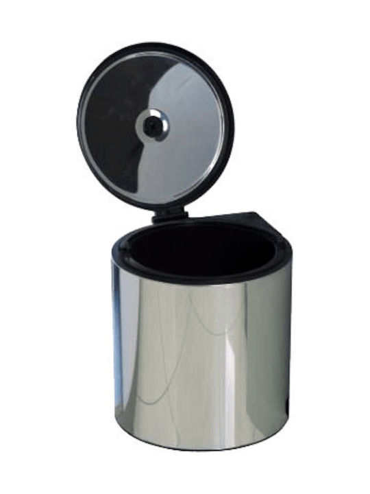 Starax S-2251 Waste Bin Waste Metallic for Cabinet Silver 10lt 1pcs