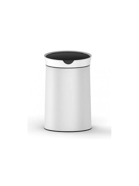 Ecosales Linea Conical EAD106801W Metallic White Waste Bin 10lt