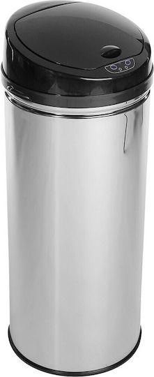 5Five Metallischer Mülleimer Mit Sensor Silber 42l