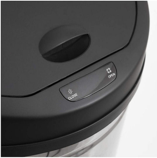 5Five Metallischer Mülleimer Mit Sensor Silber 42l