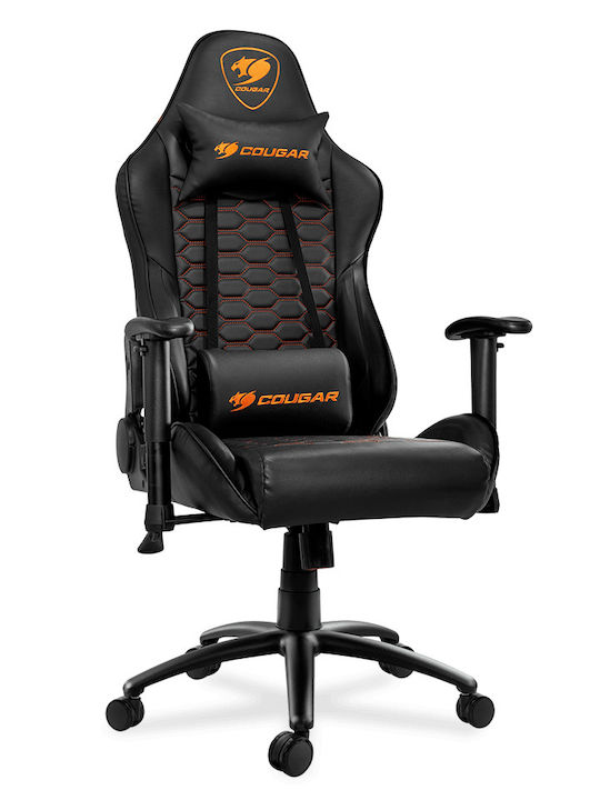Cougar Outrider Black Καρέκλα Gaming Δερματίνης με Ρυθμιζόμενα Μπράτσα Μαύρη