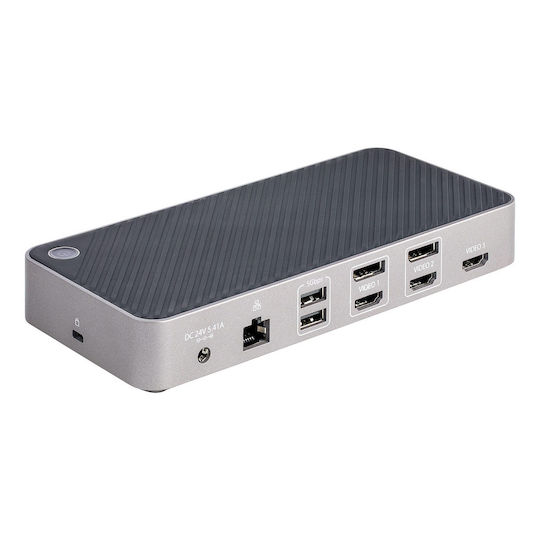 StarTech USB-C Докинг станция с HDMI/DisplayPort 4K PD Етърнет и свързване 3 монитора Сив (S55174601)
