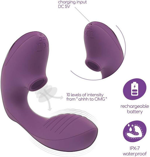 Crushious Moanstar Lutscher Mit Vibration Klitoris-Schallvibrator Lila