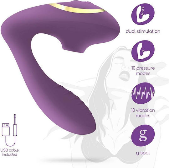 Crushious Moanstar Lutscher Mit Vibration Klitoris-Schallvibrator Lila