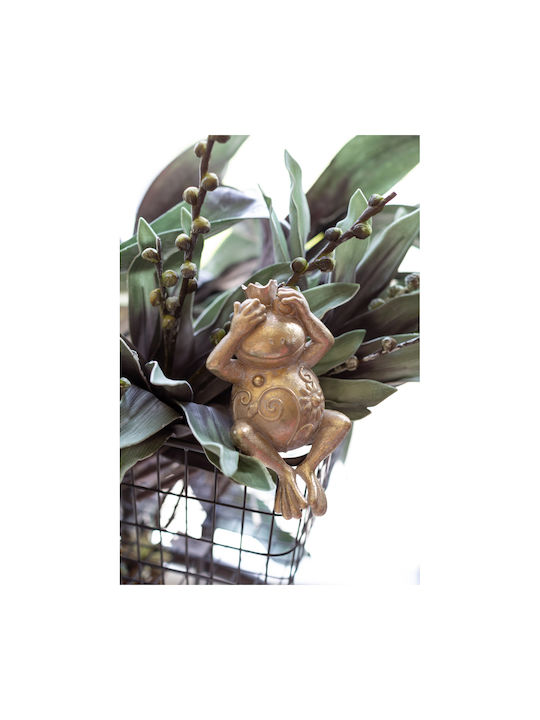 InTheBox Decorative Frog Polyresin Grenouille in Gold 12.2x9.4x22.5cm 1pcs