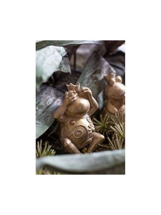 InTheBox Decorative Frog Polyresin Grenouille in Gold 12.2x9.4x22.5cm 1pcs
