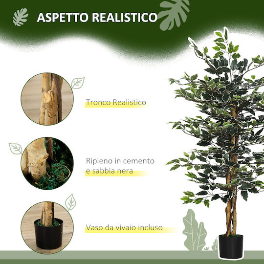 Изкуствено растение в саксия Green 130см HomCom