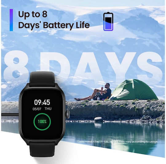 Amazfit GTS 4 Aluminium 43mm Wasserdicht Smartwatch mit Pulsmesser (Infinite Black)