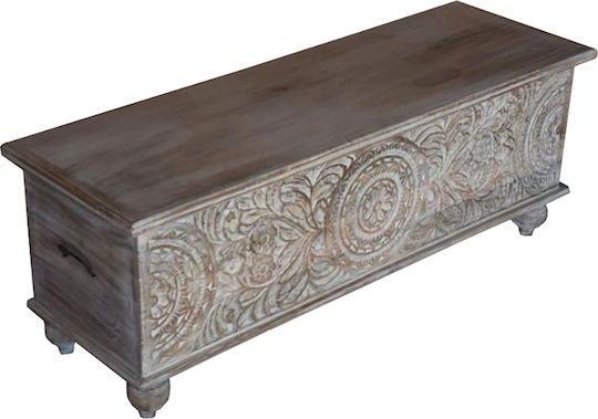 Liberta Sari Дървен Куфар 125x40x46см Бял Liberta Sari Дървен Куфар 125x40x46см Бял