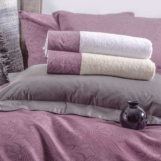 Rythmos Set Cearșafuri cu Elastic 165x205+29cm. Charisma Purple 4buc