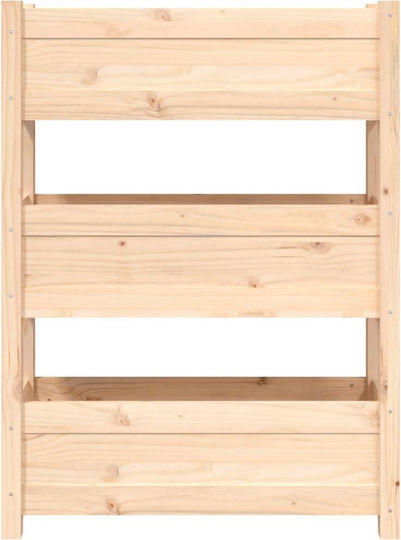 vidaXL Кутия за саксии Дърво Бежов 77x25x104.5см.