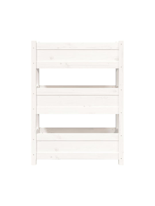 vidaXL Planter Box Lemn Alb 77x25x104.5cm.