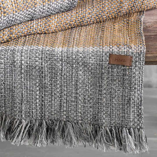 Rythmos Hera Rug Rectangular Summer with Fringes Gray
