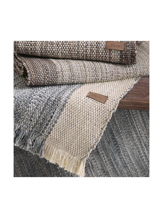 Rythmos Hera Rug Rectangular Summer with Fringes Brown