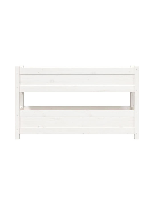 vidaXL Blumenkasten Hölzernes Weiß 112x25x66cm.