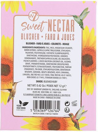 W7 Cosmetics Fard de obraz Sweet Nectar Rubin roșcat 12gr