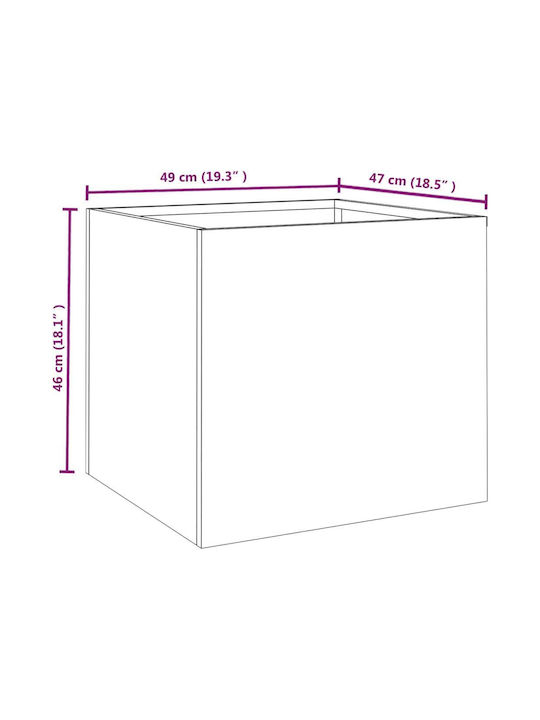 vidaXL Planter Box 49x46cm Set 2buc în Culoare Gri 821552