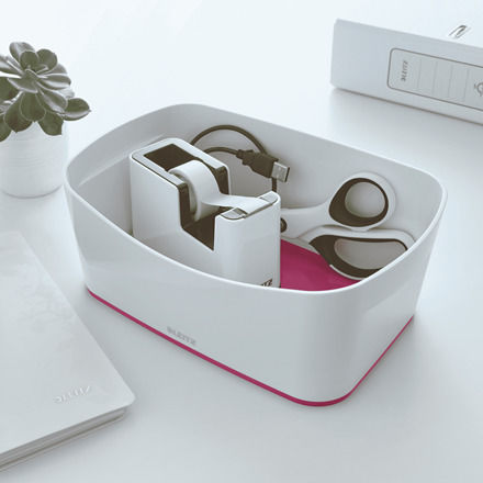 Plastic Desk Organizer 5257 in Pink Color 1pcs 24.6x9.8x16cm