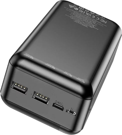 Borofone BJ27B Power Bank 30000mAh with 2 USB-A Ports and USB-C Port Black
