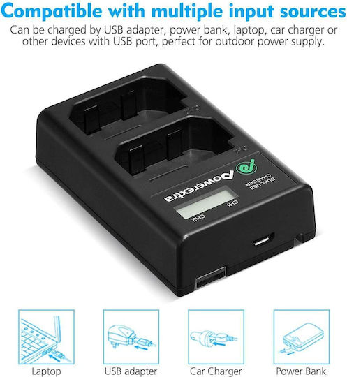 Powerextra Doppelter Batterieladegerät Kompatibel mit Sony NP-FZ100
