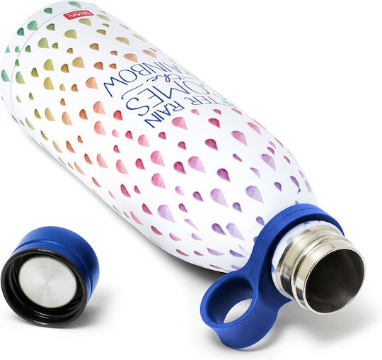 Legami Milano Hot&Cold Recyclable Thermos Bottle Stainless Steel BPA Free 800ml After Rain