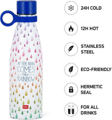 Legami Milano Hot&Cold Recyclable Bottle Thermos Stainless Steel BPA Free After Rain 500ml with Handle