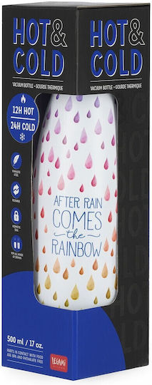 Legami Milano Hot&Cold Recyclable Thermos Bottle Stainless Steel BPA Free 500ml After Rain