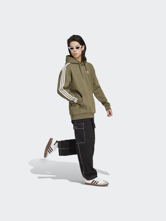 Adidas Γυναικείο Φούτερ με Κουκούλα Χακί