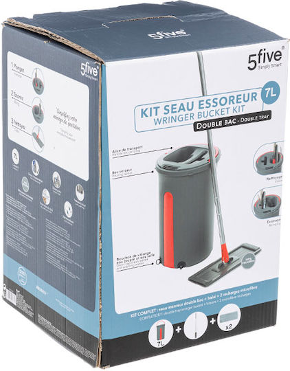 5Five F-V Mop Parchet Rotativ Cu Microfibre 157344