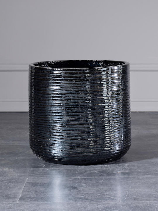 Supergreens Übertopf Keramik Silber 37x37x34εκ.