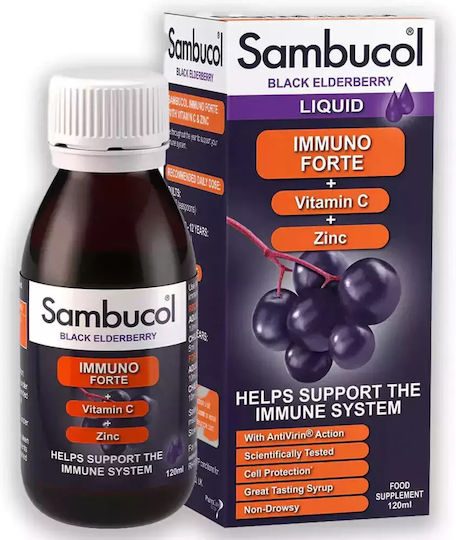 Olvos Science Sambucol Immuno Forte Συμπλήρωμα για την Ενίσχυση του Ανοσοποιητικού 120ml
