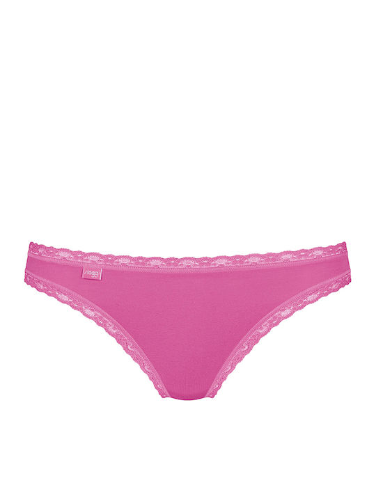 24/7 Weekend H Tanga Βαμβακερά Women's Slip 3Pack Fuchsia/Blue/Beige