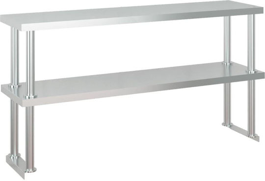 vidaXL Ανοξείδωτο Τραπέζι Μ120xΒ60xΥ145cm