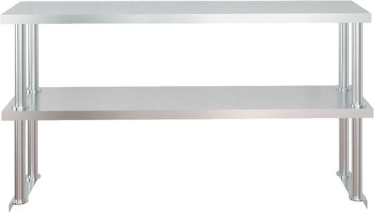 vidaXL Ανοξείδωτο Τραπέζι Μ120xΒ60xΥ145cm